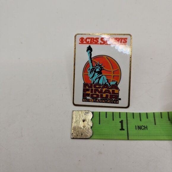 Vintage CBS Sports 1996 NCAA Final Four Button Pin Meadowlands Basketball - Picture 11 of 12